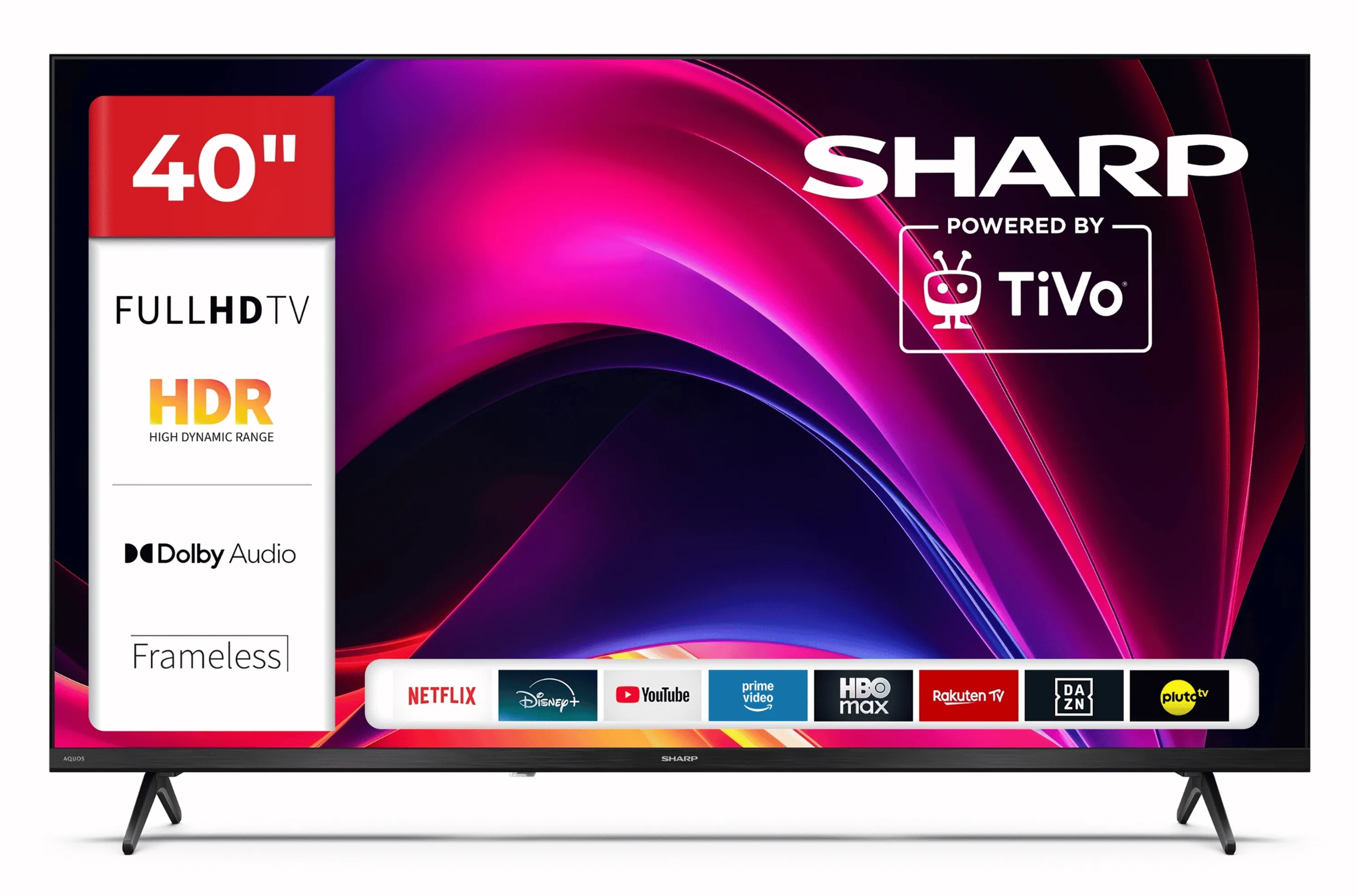 40 Zoll HD Ready Roku Smart TV – rahmenloser Fernseher mit HDR10 & HLG
