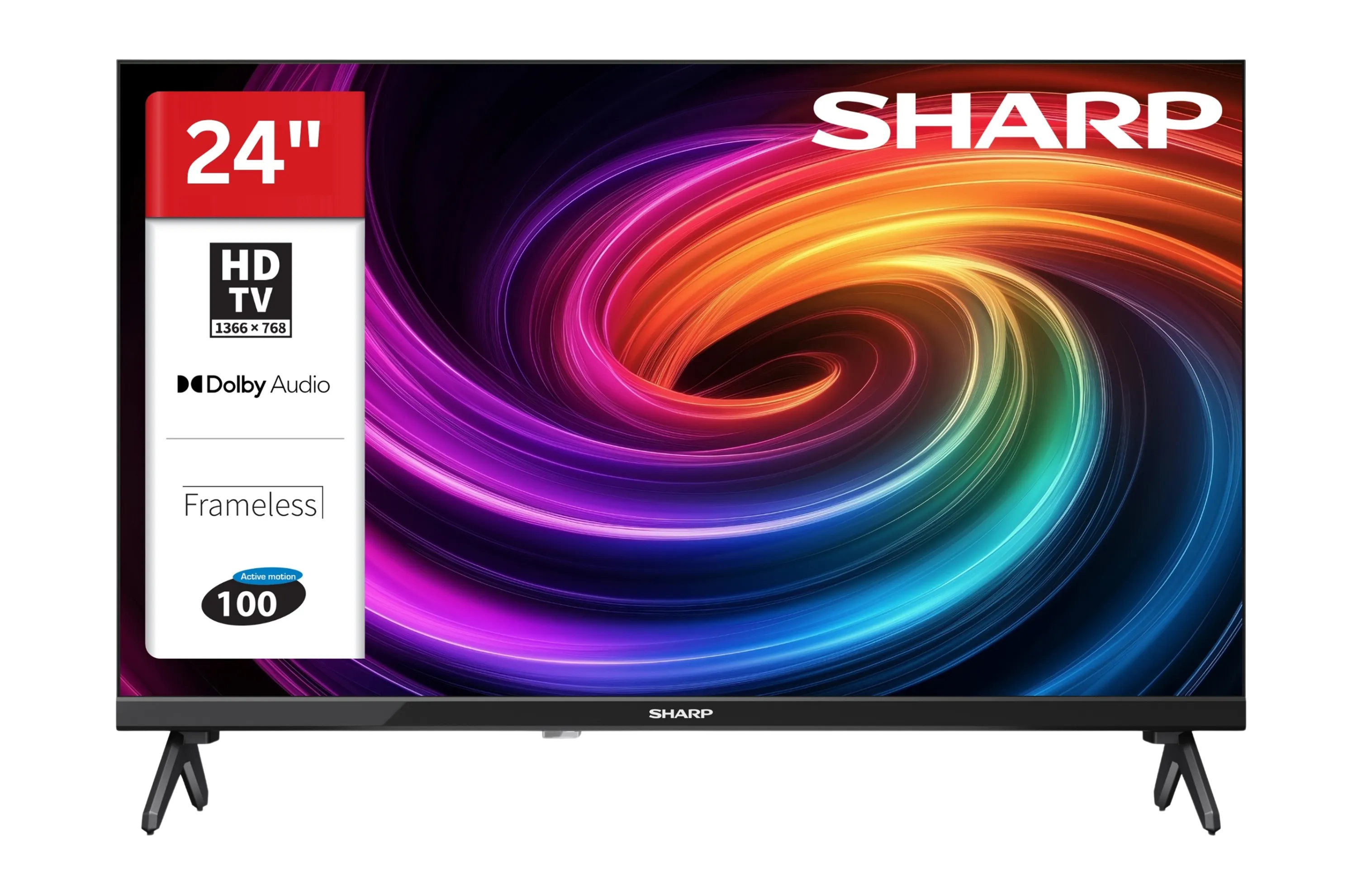 24 Zoll HD Ready Roku Smart TV – rahmenloser Fernseher mit HDR10 & HLG