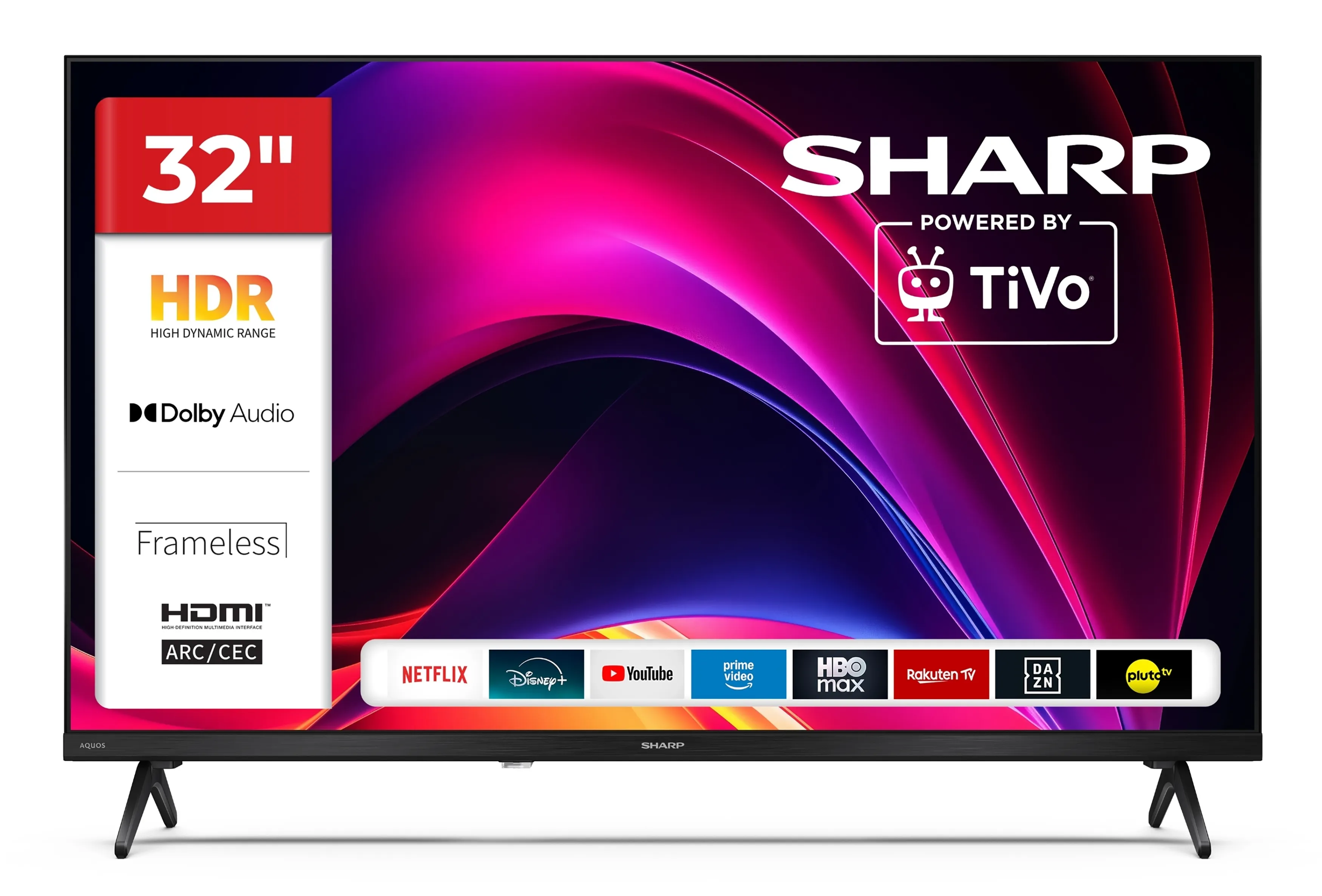 32 Zoll HD Ready Roku Smart TV – rahmenloser Fernseher mit HDR10 & HLG